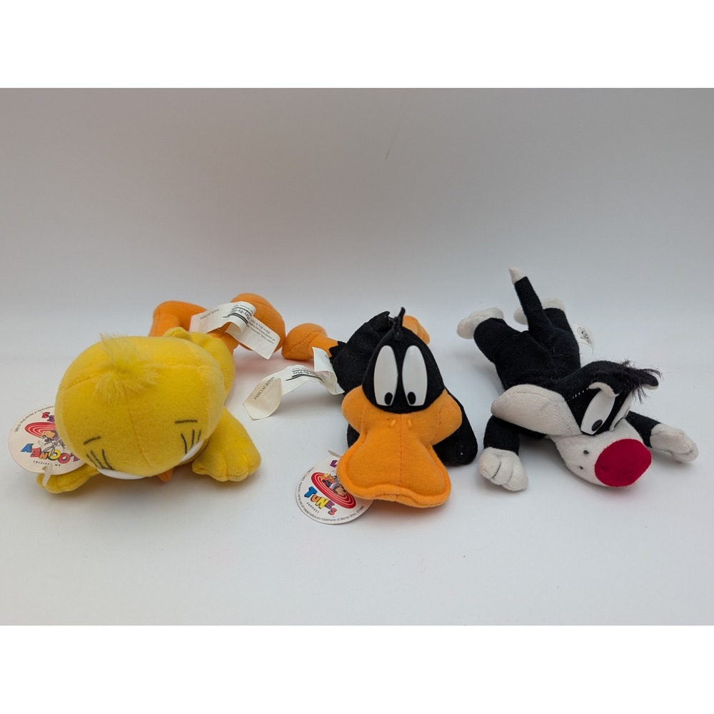 Play By Play Looney Tunes Plush Tweety Daffy Sylvester Lot 1997